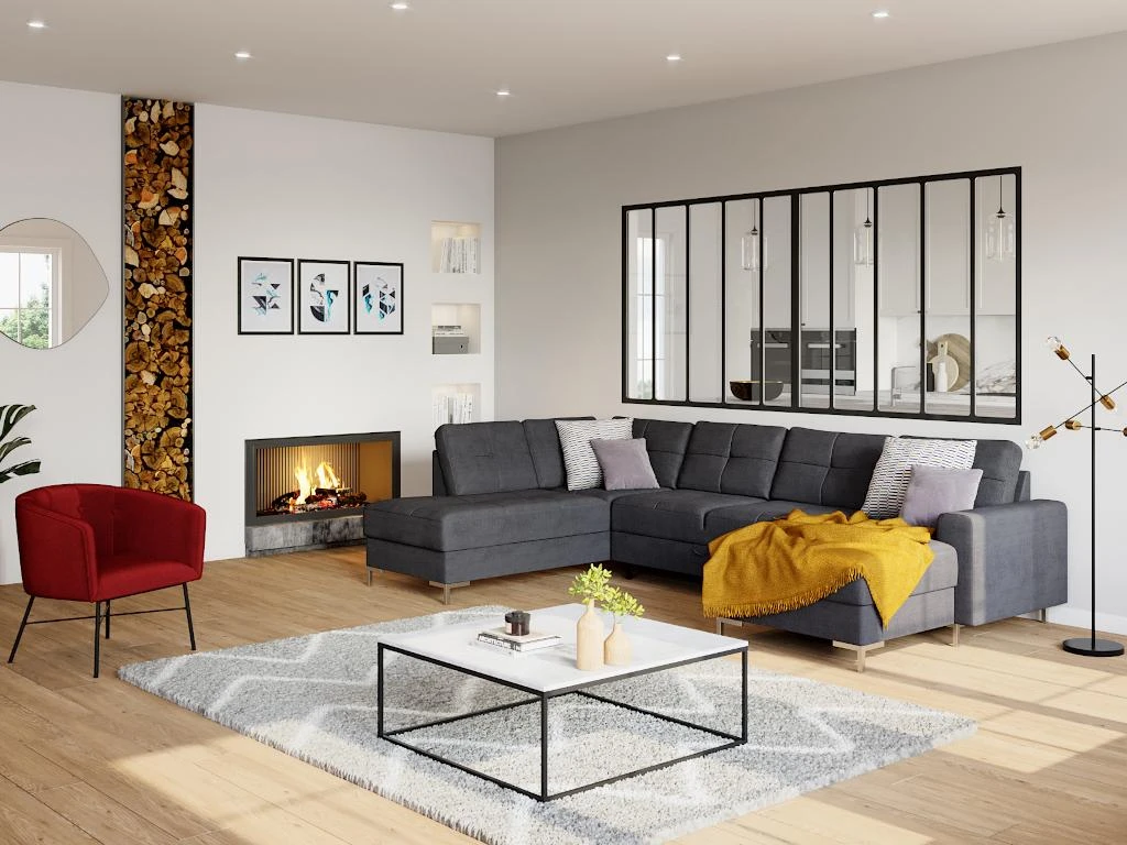 Table Basse Design ARETHA De Pascal MORABITO - Marbre Et Métal - Blanc Et Noir – Image 6