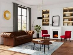 Tables Basses Gigognes MILENA - MDF & Métal - Coloris Noyer