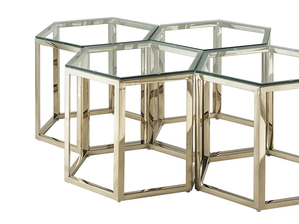 Table Basse - Verre Trempé Et Acier - Doré - GALADRIEL De Pascal MORABITO – Image 7