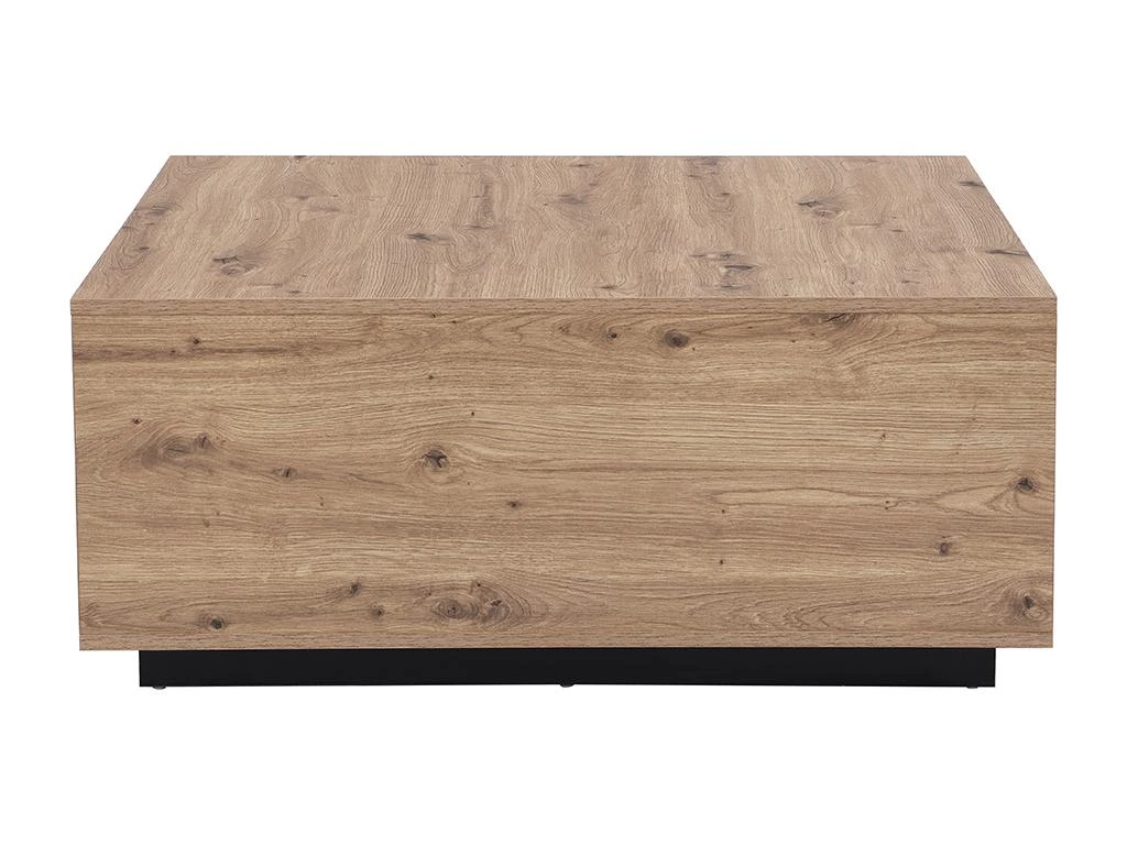 Table Basse 2 Tiroirs En MDF - Naturel Et Noir - NALAMANE – Image 6