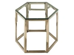 Table Basse - Verre Trempé Et Acier - Doré - GALADRIEL De Pascal MORABITO