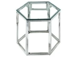 Table Basse - Verre Trempé Et Acier - Chrome - GALADRIEL De Pascal MORABITO