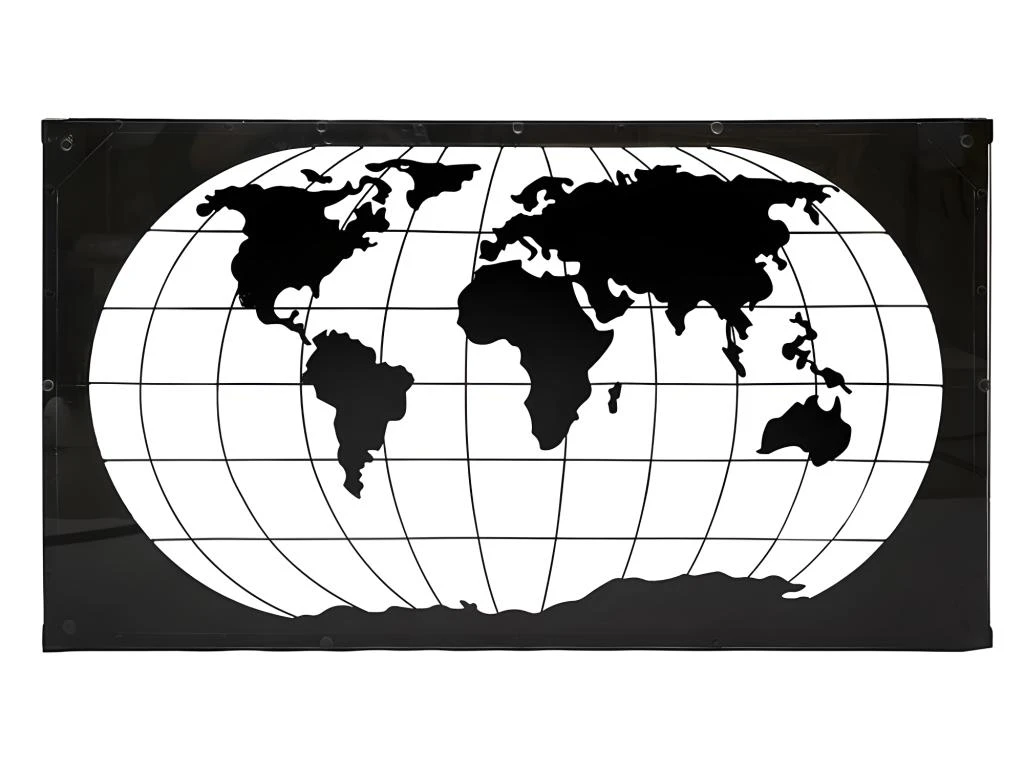 Table Basse Métal Verre Map Atmosphera - Anthracite – Image 2