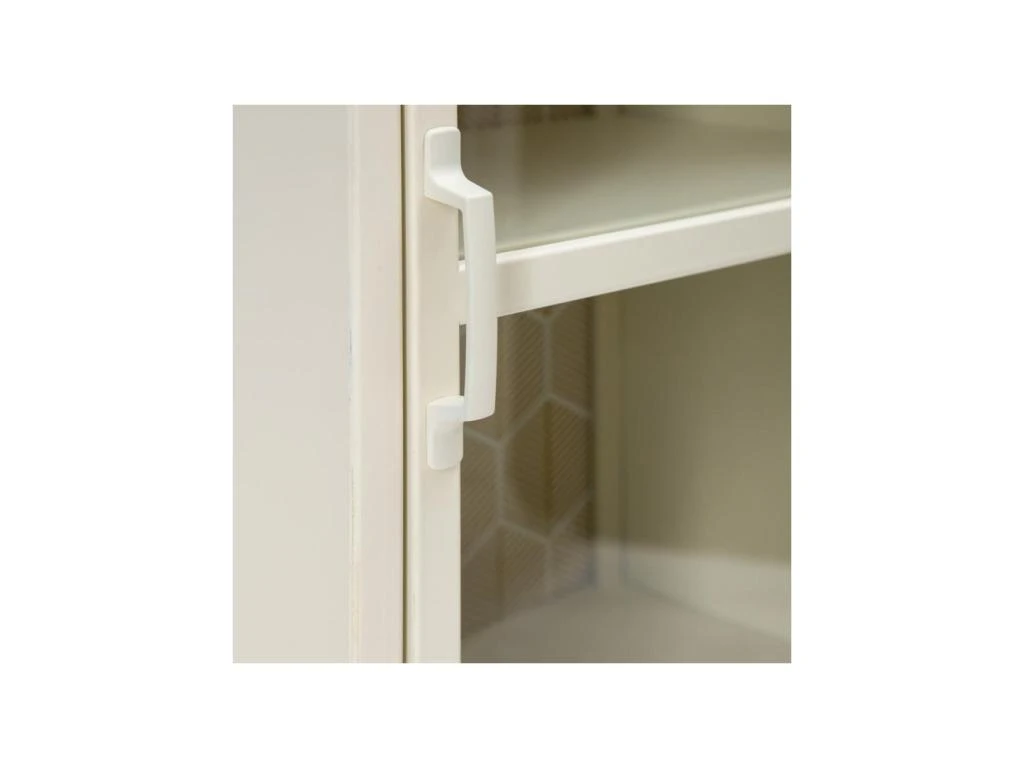 Vitrine 1 Porte Dessins Géométriques Blanc/Métal- HEXA – Image 6