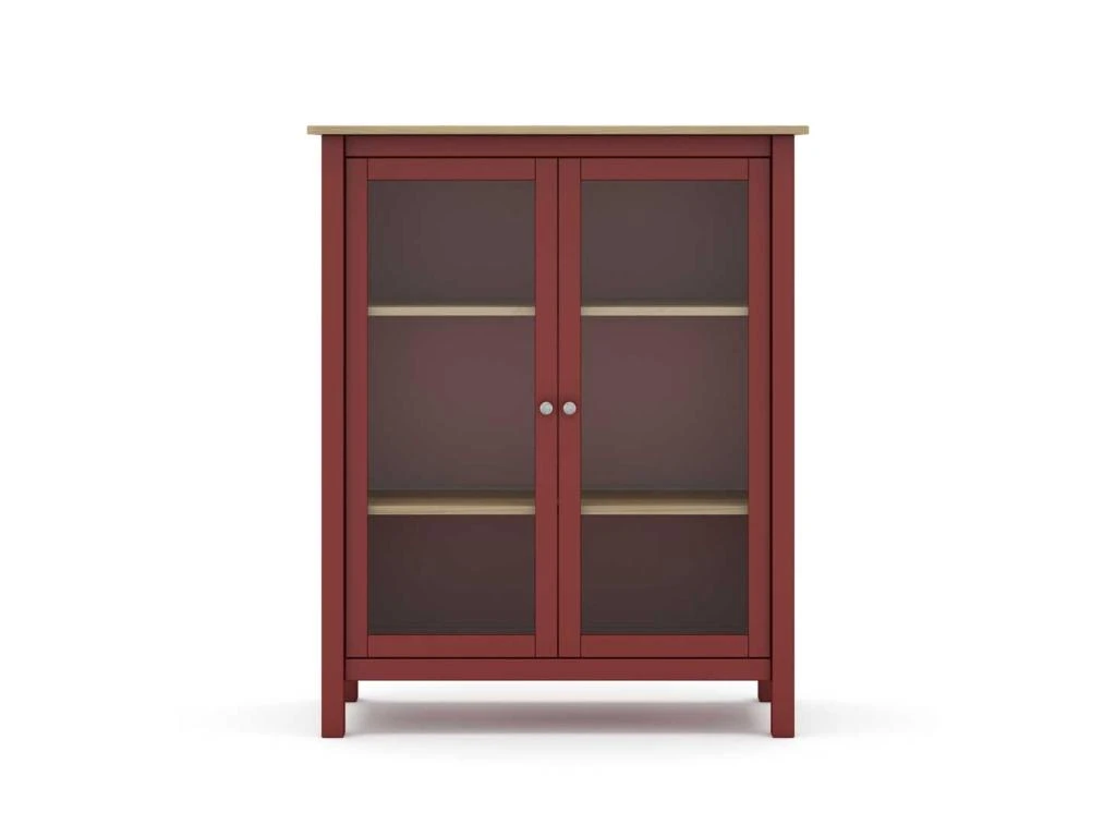 Vitrine 2 Portes Rouge/Bois - VOLCAN – Image 3